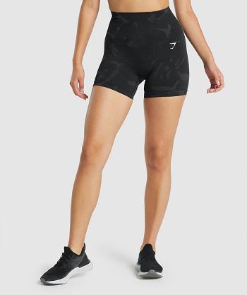 Dámské Šortky Gymshark Adapt Camo Seamless Černé | CZ 3822DFM